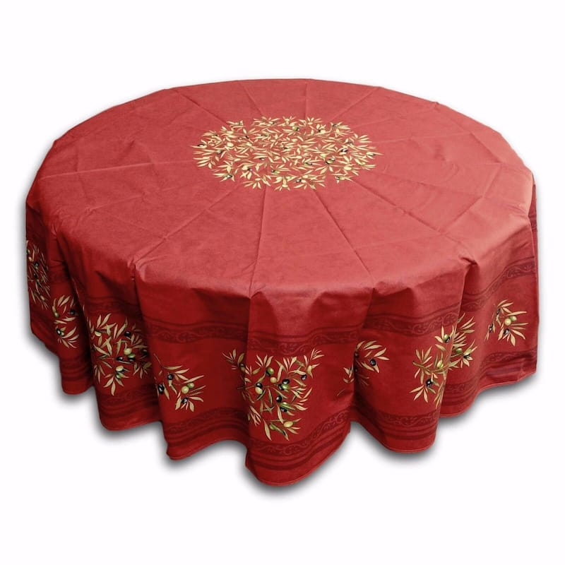 Wipeable Spill Resistant Provencal Cotton Cannes Collection Tablecloth