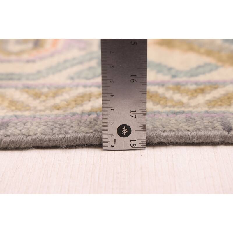 ECARPETGALLERY Hand-knotted Modern Oushak Grey Wool Rug - 7'10 x 9'10