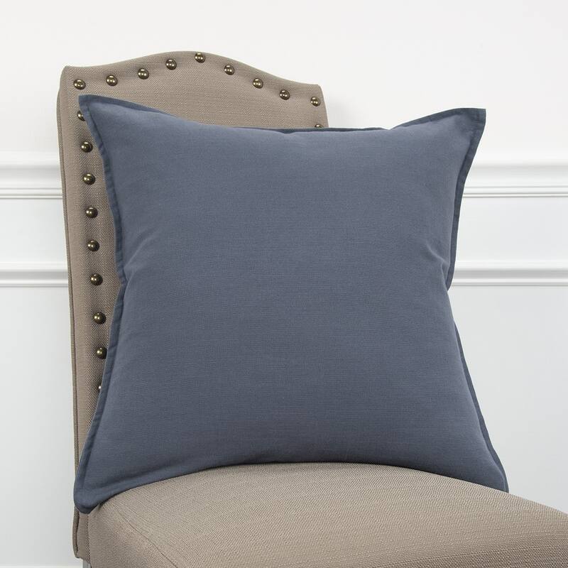 Slate Blue Solid Color Flange Edge Throw Pillow Bed Bath & Beyond