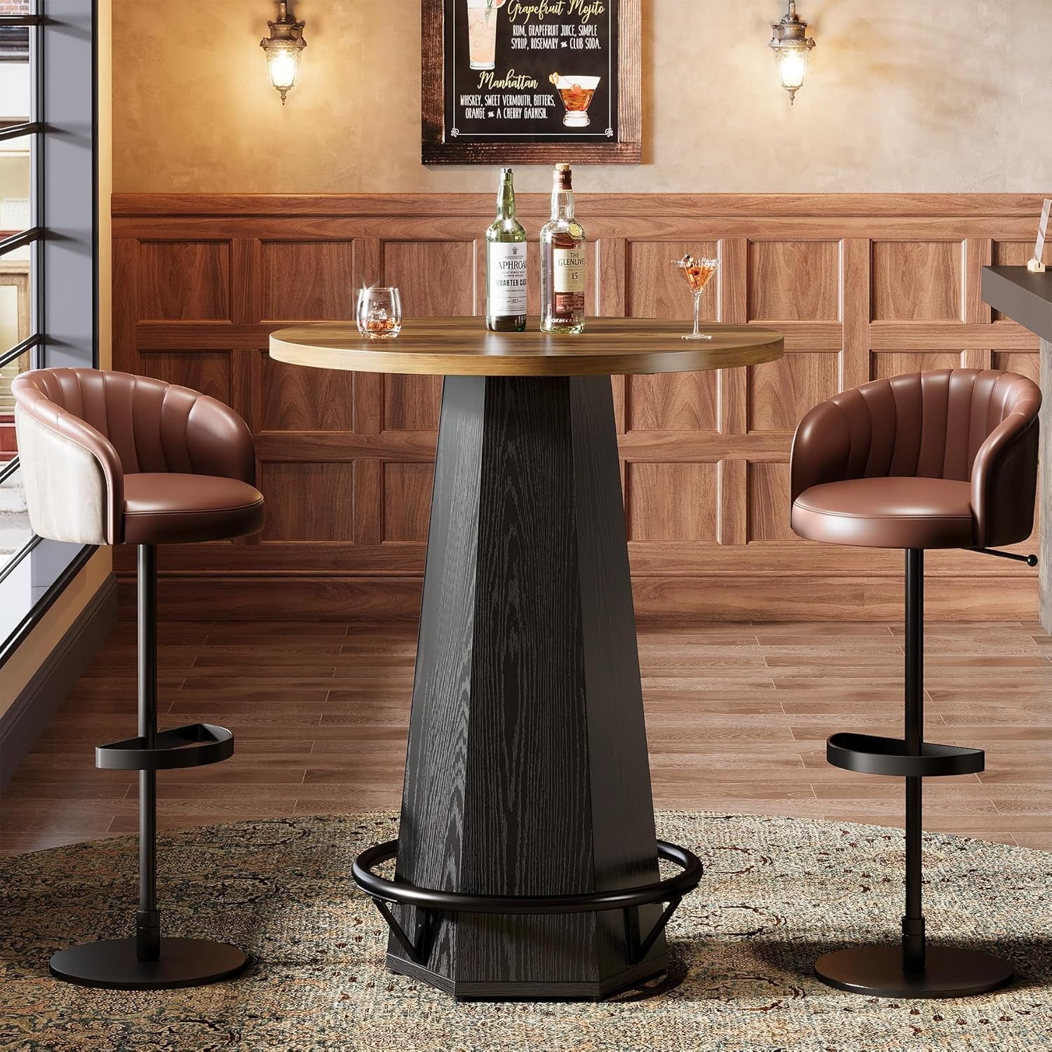 Round Bar Pub Table, 39.4