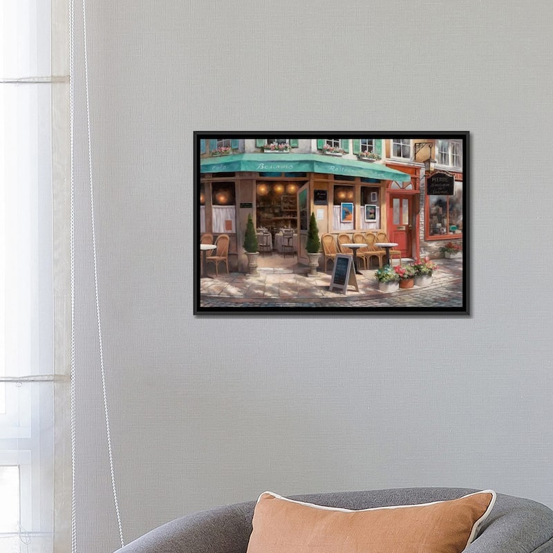 iCanvas "Cafe Beauchons" by T.C. Chiu Framed Canvas Print