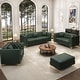 preview thumbnail 22 of 36, GDFStudio - Multi-Size Faux Leather 6-Seat Chesterfield Modular Sofa Set with Metal Trim & 6 Pillows