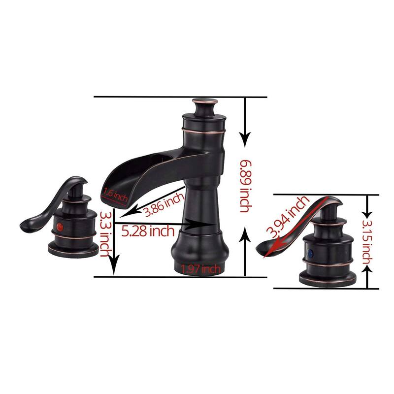 Classic Double Handle Oil Rubbed Bronze Bathroom Faucet