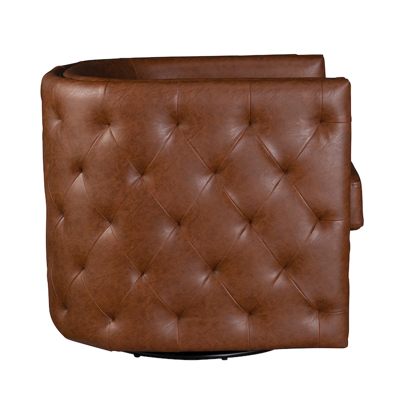 Madison Park Wilmette 360-degree Tufted Barrel Swivel Chair