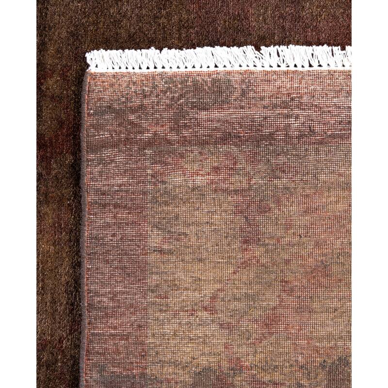 Overdyed One-of-a-Kind Hand-Knotted Area Rug - Brown - 4' 2" x 5' 7"
