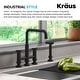 preview thumbnail 126 of 165, Kraus Urbix Industrial Solid Brass Kitchen Faucet