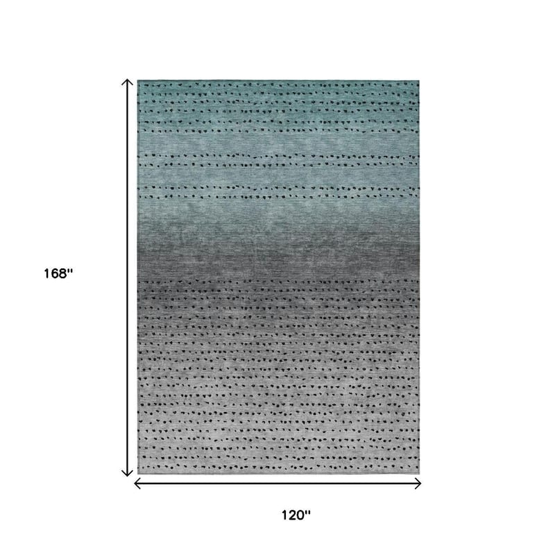 HomeRoots Abstract Transitional Rectangle Outdoor Rug