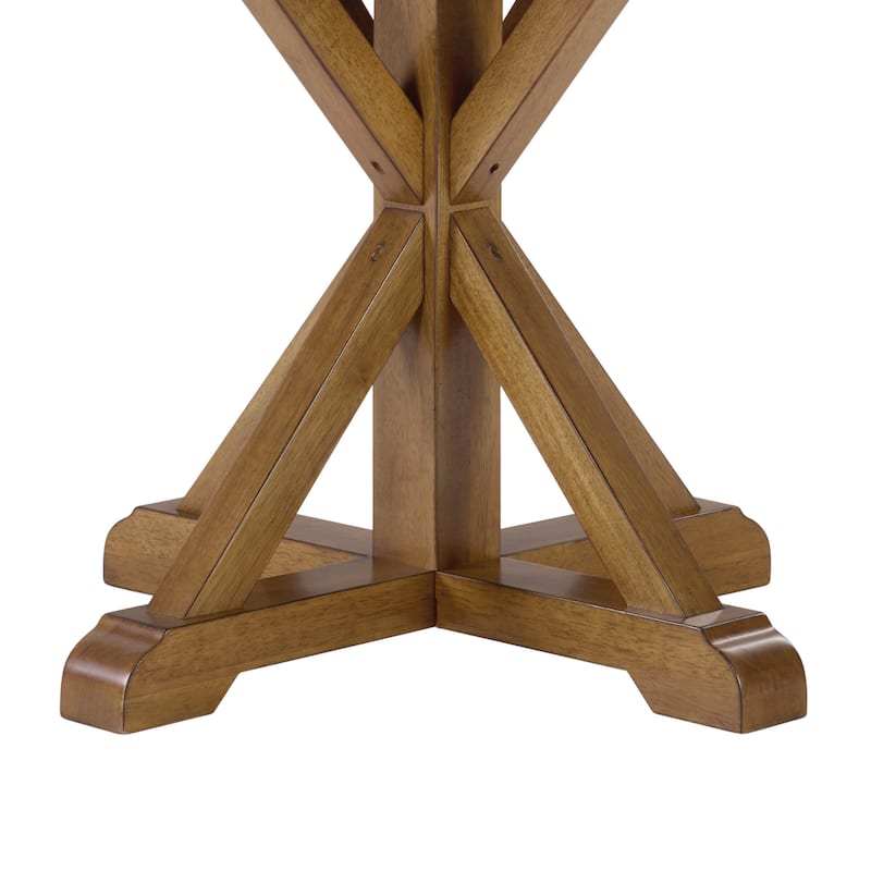 Modern 45" Diameter Round Table Dining Sets with Cross-Buck Base