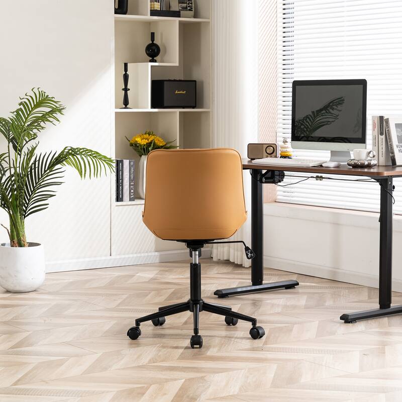 Armless Home Office Desk Chairs with Wheels Rolling Task Chair