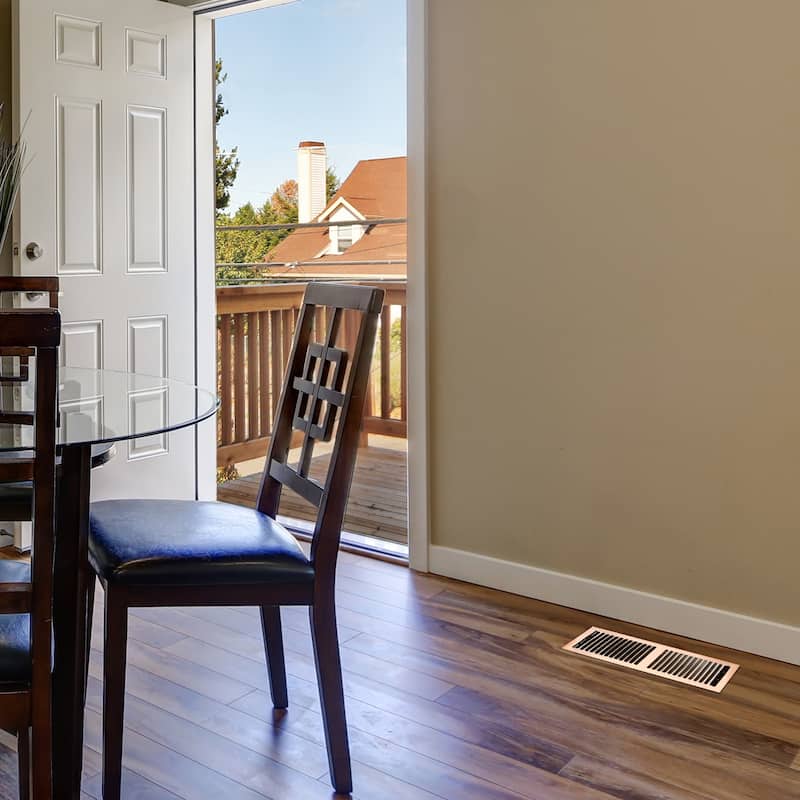 Akicon Stripe Design 4"x10" Floor Register with Trap Net