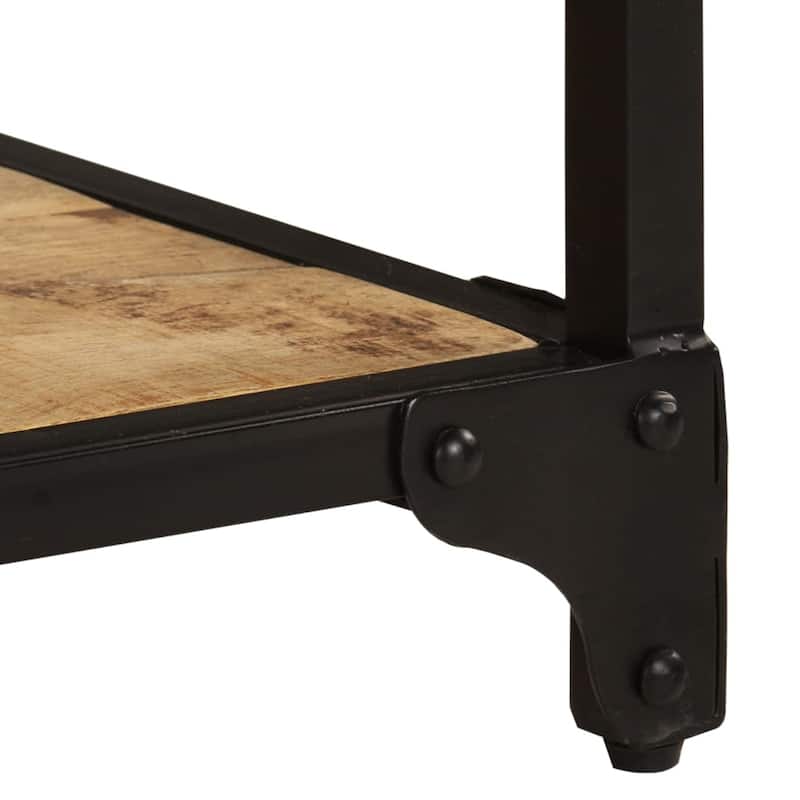 vidaXL Coffee Table 35.4"x17.7"x13.8" Solid Rough Mango Wood - 35.4" x 17.7" x 13.8"