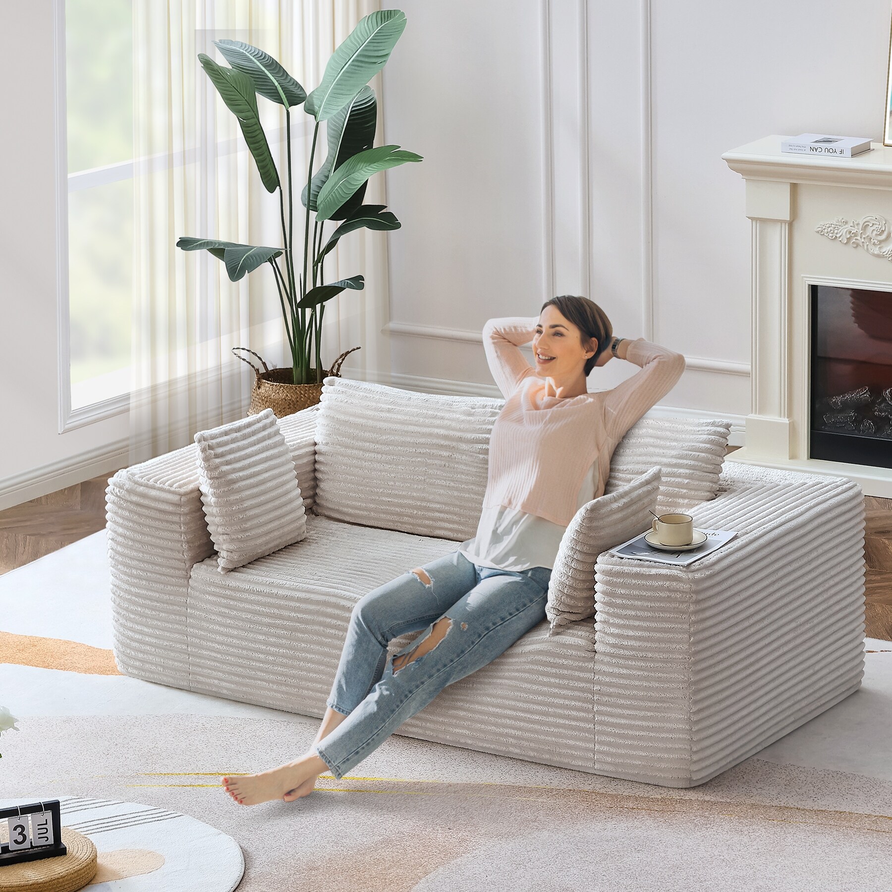 70 Inch Modren Contemporary Loveseat Sofa Couch for Living Room