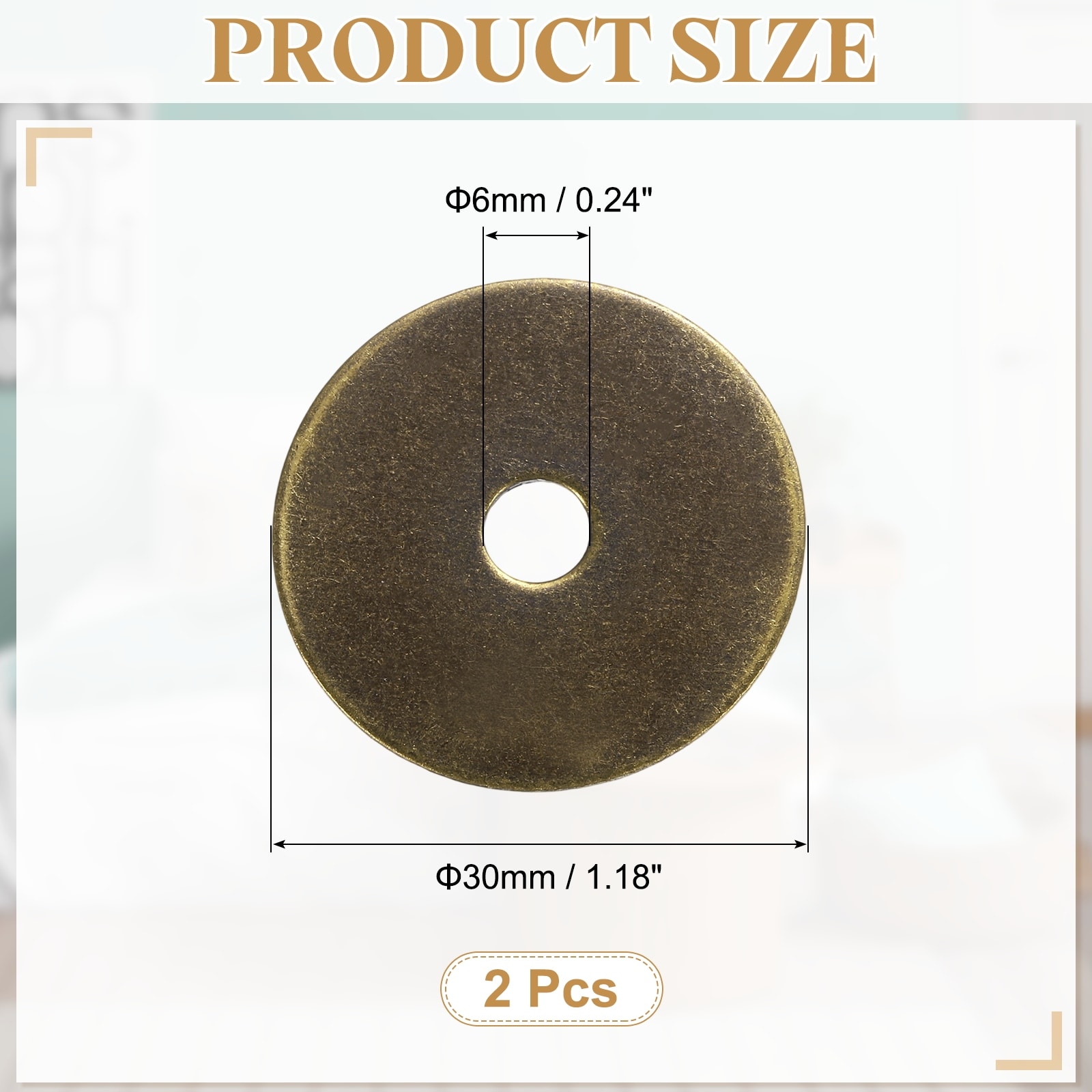 Cabinet Knob Backplate, Brass Backplate Washers Classical