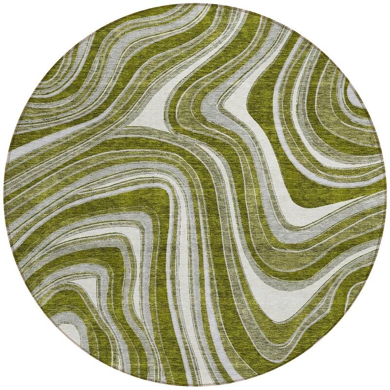 HomeRoots Abstract Transitional Rectangle Outdoor Rug