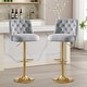 preview thumbnail 22 of 34, HOMYKA 360 Degrees Swivel Bar Chair With Adjustable Height and Metal Feet Bar Stool Set of 2
