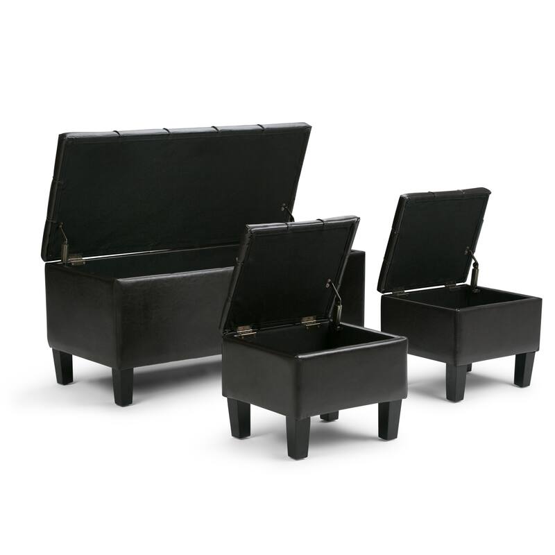 WYNDENHALL Lancaster 44 inch Wide Contemporary Rectangle Storage Ottoman