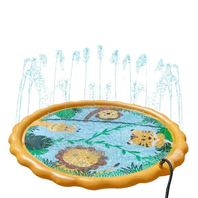 60" Inflatable Safari Children's Sprinkler Mat