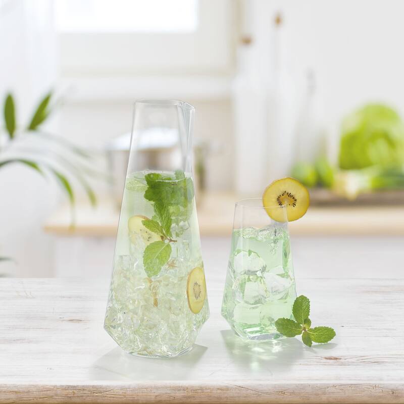JoyJolt Infiniti Beverage Pitcher 43Oz Deluxe Glass Pitcher - 43 oz