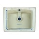 preview thumbnail 8 of 13, Luke White Porcelain Rectangular Drop-in Sink Self-Rimming with Overflow