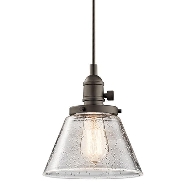 Kichler Avery Single Light 8" Wide Mini Pendant with Tapered Clear