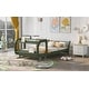 preview thumbnail 4 of 6, Twin Size Aircraft Shaped Wood Platform Bed with Shelves and Propeller - Vintage Style