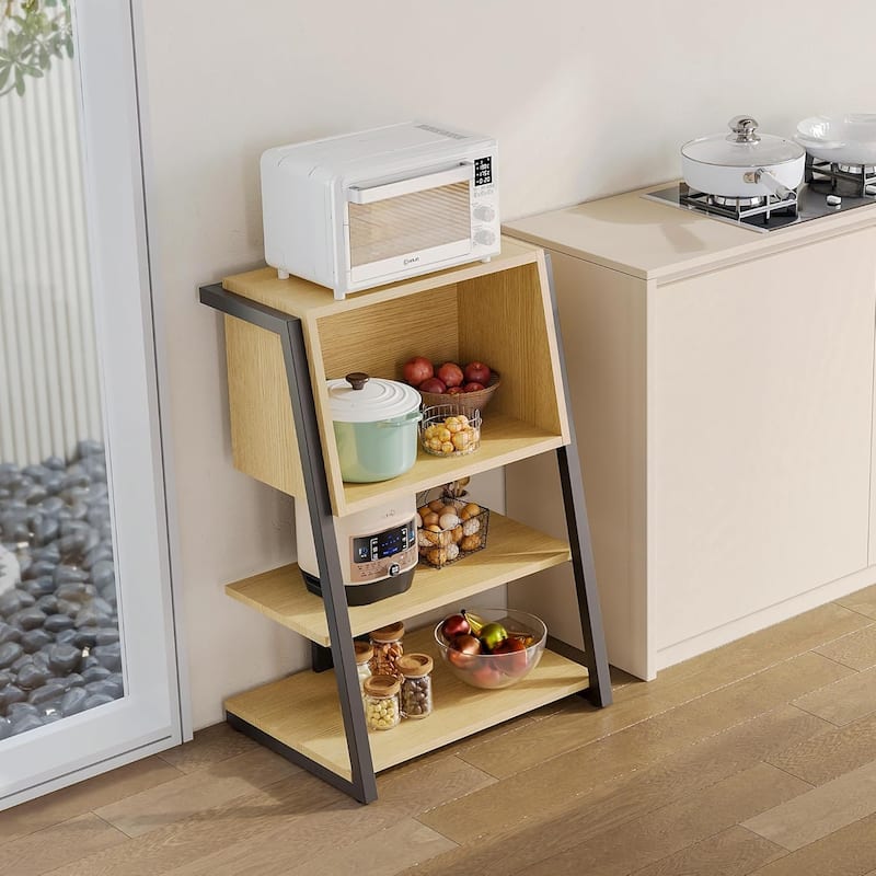 Fenge Bookcase, 4 Tier Open Bookshelf - 16.9"D x 23.6" W x 35.8" H