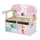 preview thumbnail 4 of 21, 3 in 1 Kids Convertible Activity Bench with 2 Removable Fabric Bins - 21" x 22" x 58"