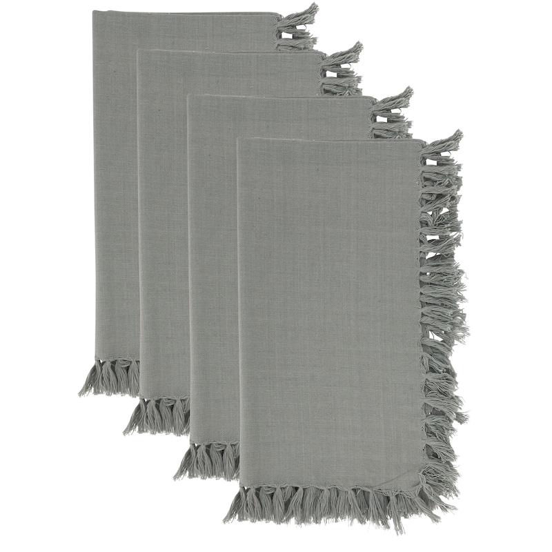 Fringed Design Napkins (set of 4)