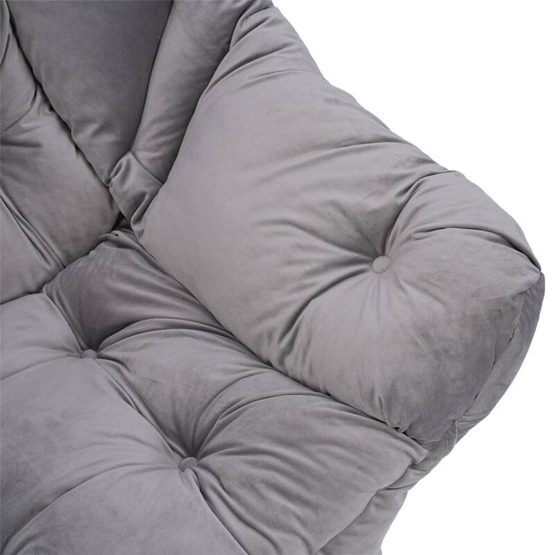 Modern Steel Frame Leisure Sofa Chair with Armrests and A Side Pocket