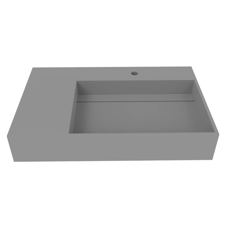 Juniper Stone Solid Surface Wall-mounted Vessel Sink