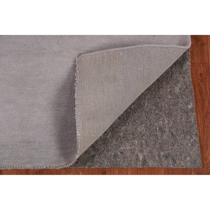 Hand Knotted Oriental 100% Wool Carpet Modern Solid Purples Gabbeh Runner Rug - 10' 1'' X 2' 11''