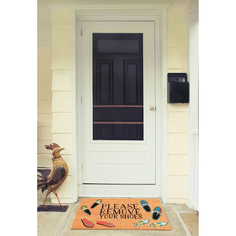 Liora Manne Natura "Please Remove Your Shoes" Outdoor Mat