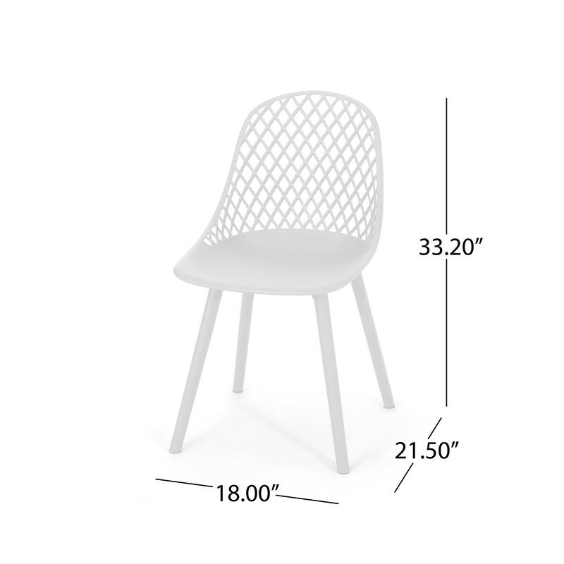Lily Outdoor Modern Dining Outdoor Modern Dining Chair (Set of 2) by Christopher Knight Home - 18.00" W x 21.50" L x 33.20" H