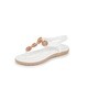 Thumbnail 1, Haute Edition Women's T-Strap Thong Bead and Pearl Comfort Sandals.