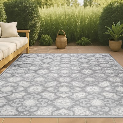 JONATHAN Y Crisantemo Tile Trellis High-Low Indoor/Outdoor Area Rug