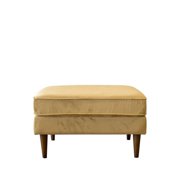Addison Square Upholstered Ottoman Comfortable choice, multiple functions, classic design, and cozy corners - Yellow
