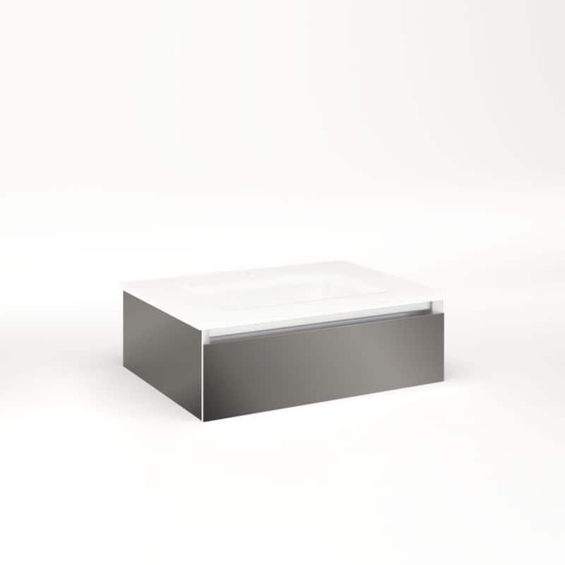 Robern Cartesian 24-1/8" Aluminum and Glass Modular Vanity Cabinet