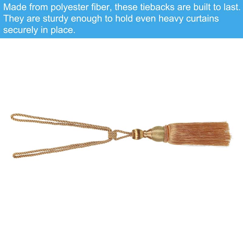 2 Pack Elegant Handmade Curtain Tiebacks Home Office Decorative