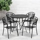preview thumbnail 3 of 23, 30-in. Round Steel Folding Patio Table Set w/ 4 Chairs Black