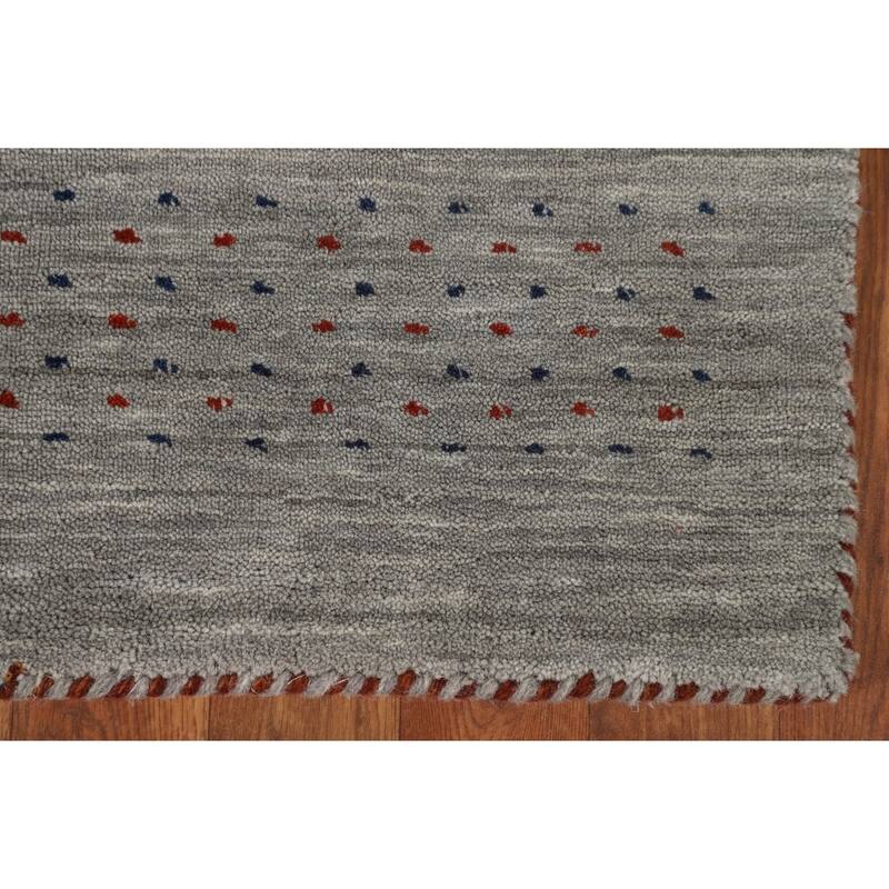 Animals Tribal Gabbeh Oriental Runner Rug Handmade Wool Carpet - 2'7"x 9'8"