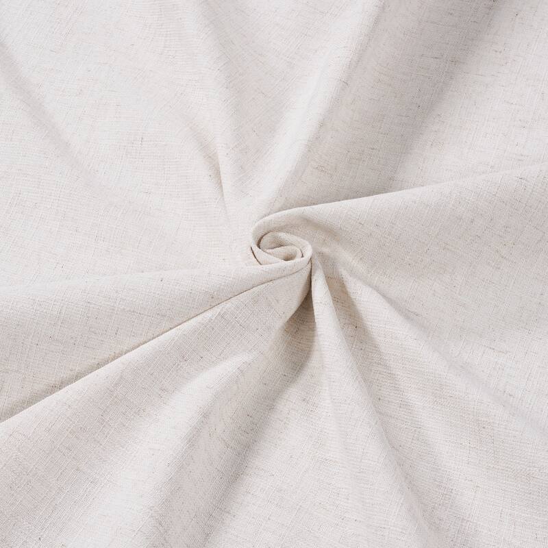 Upholstered Bed Frame Linen Fabric Platform Bed with 46''H Thick Headboard/Solid Wood Base/No Box Spring Needed/Noise Free/Beige