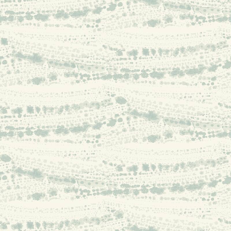 Chesapeake Rannell Aqua Abstract Scallop Wallpaper