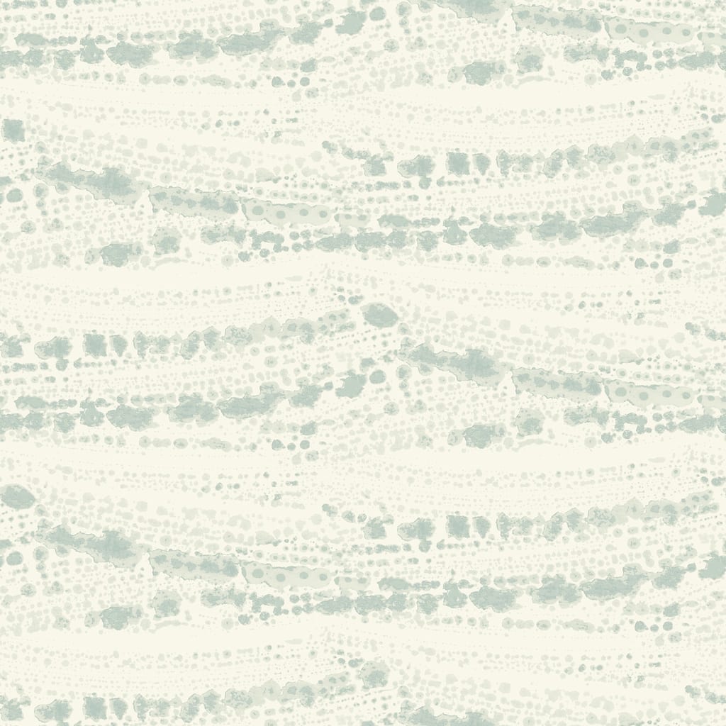 Chesapeake Rannell Aqua Abstract Scallop Wallpaper