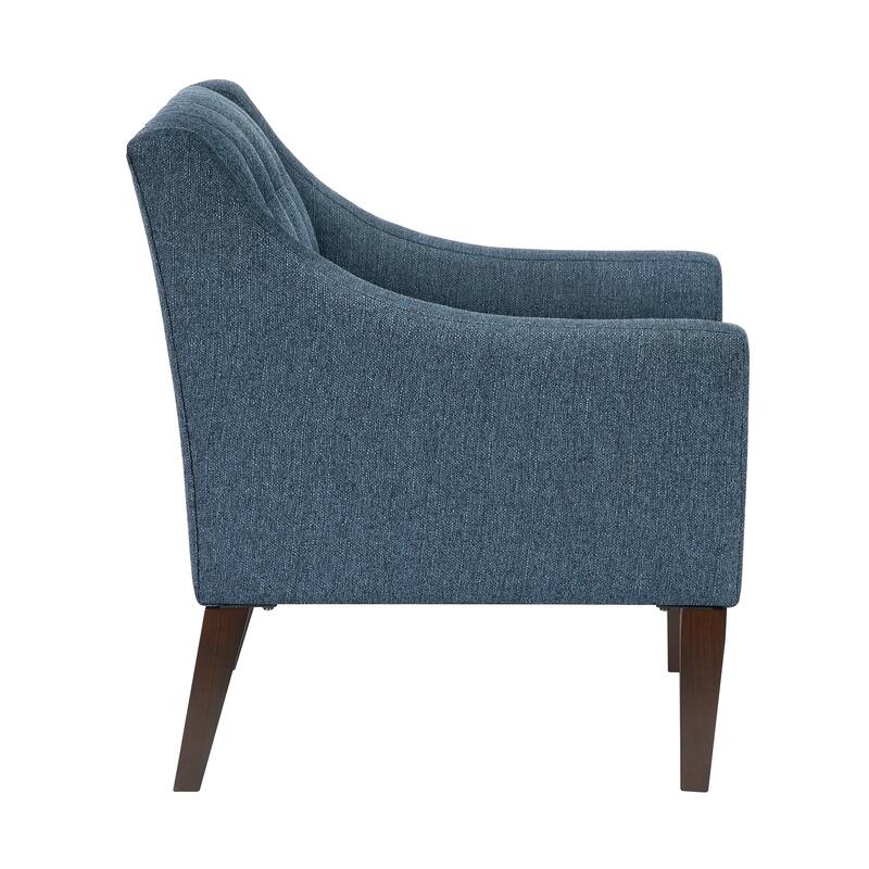 Laertes 26" Textured Fabric Accent Chair - Button-Tufted Chair Back
