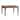 Rectangular Wooden Dining Table with 1 Leaf in Walnut Finish