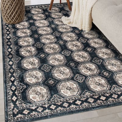 World Rug Gallery Transitional Moroccan Washable Non Slip Area Rug