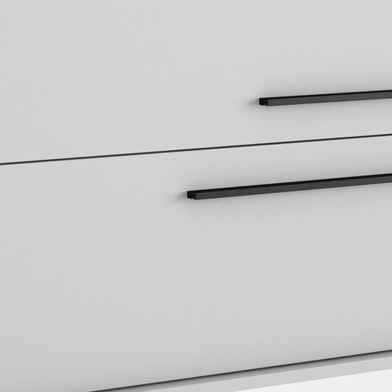 HomeRoots 32" Off White Wood Floating Bathroom Vanity With White Sink And Two Drawers - 32.00 in. x 24.60 in. x 21.60 in.