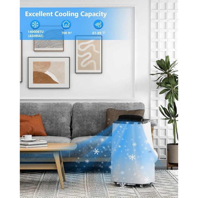 Portable Air Conditioners, 14,000 BTU Portable AC, Rolling Wheels