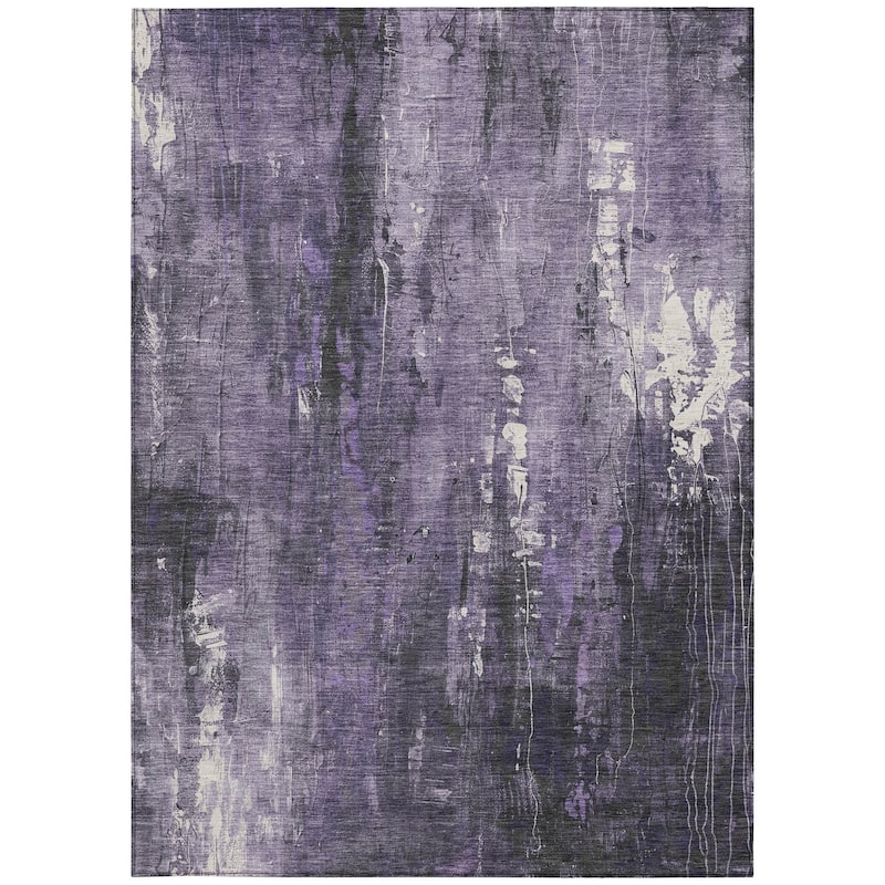 HomeRoots Abstract Transitional Rectangle Outdoor Rug