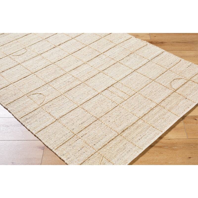 Abigale Transitional Checkered Wool Area Rug